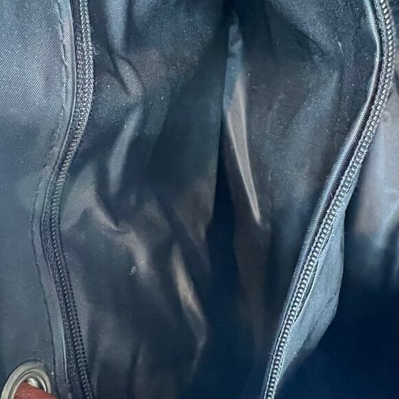 VINTAGE 90’s Avon tapestry shoulder bag green floral pattern brown trim boho y2k - Picture 8 of 8